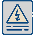 Icône représentant la prévention sécurité de 2SE Conseils: Un triangle attention sur une affiche de prévention